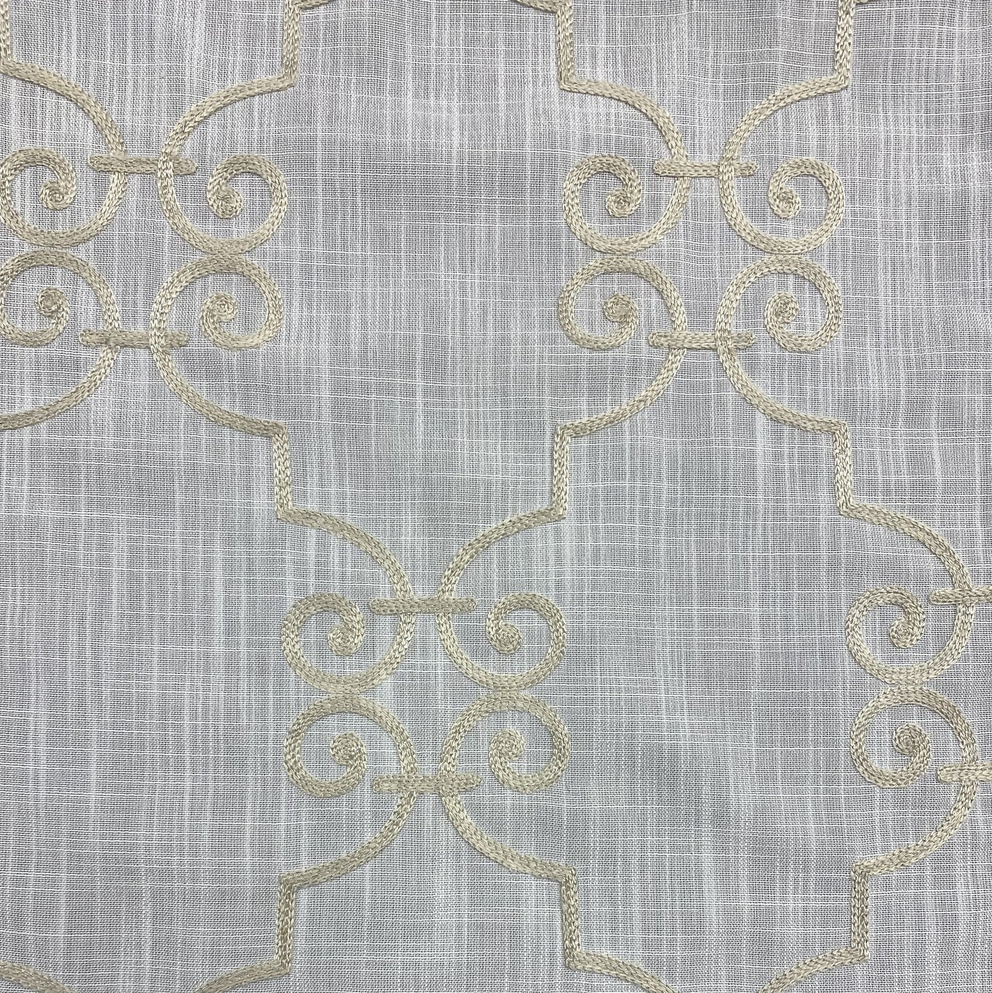 Fabric - El Paso - Embroidery - 100% Polyester - Repeats V: 11-3/4" H: 7-1/2" - Embroidery Width: 51" - Width: 59"