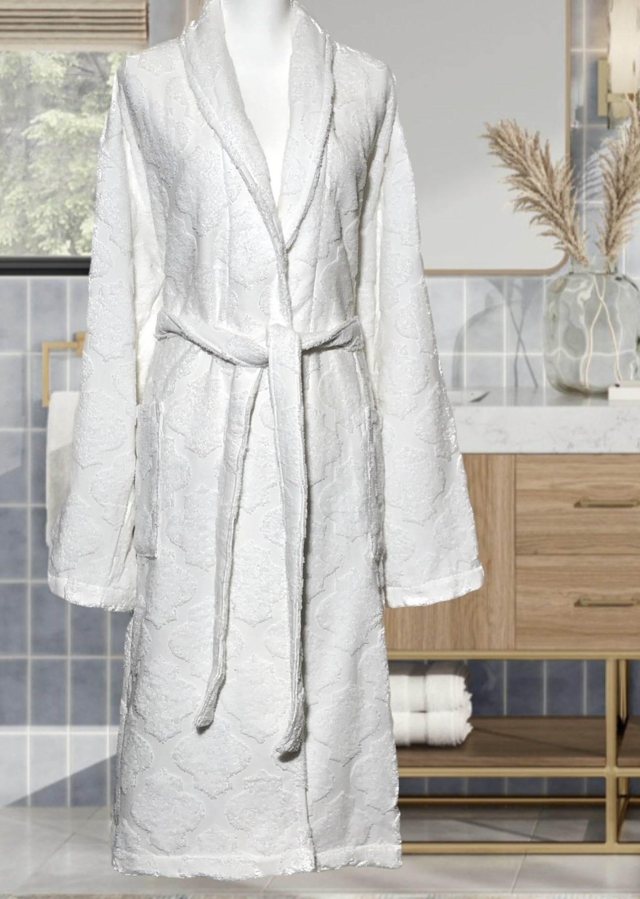 Bathrobe / Body Towel - Dominica - Highgrove - White - Cotton