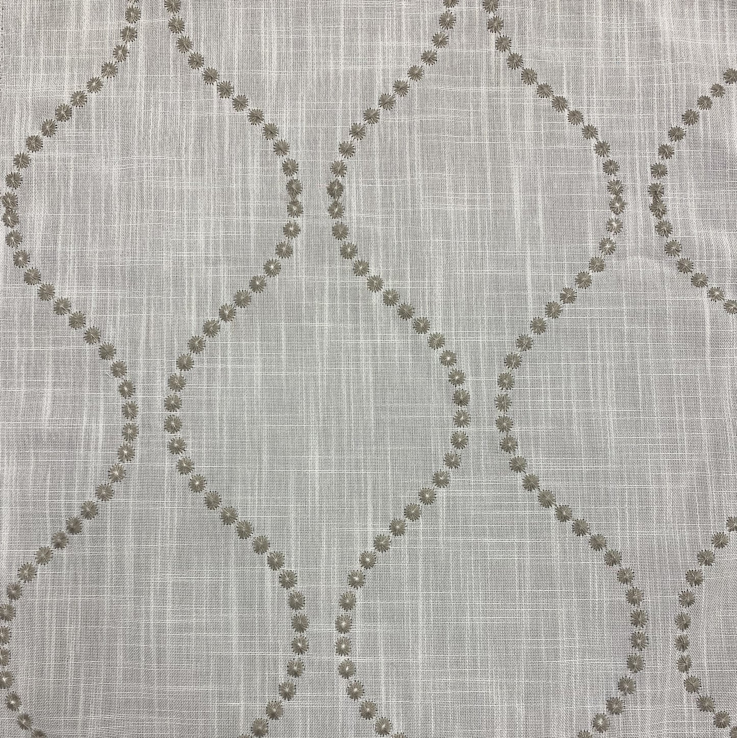 Fabric - Escondido - Embroidery - 100% Polyester - Repeats V: 8" H: 6" Embroidery Width: 53-1/2" Base Width" 60"