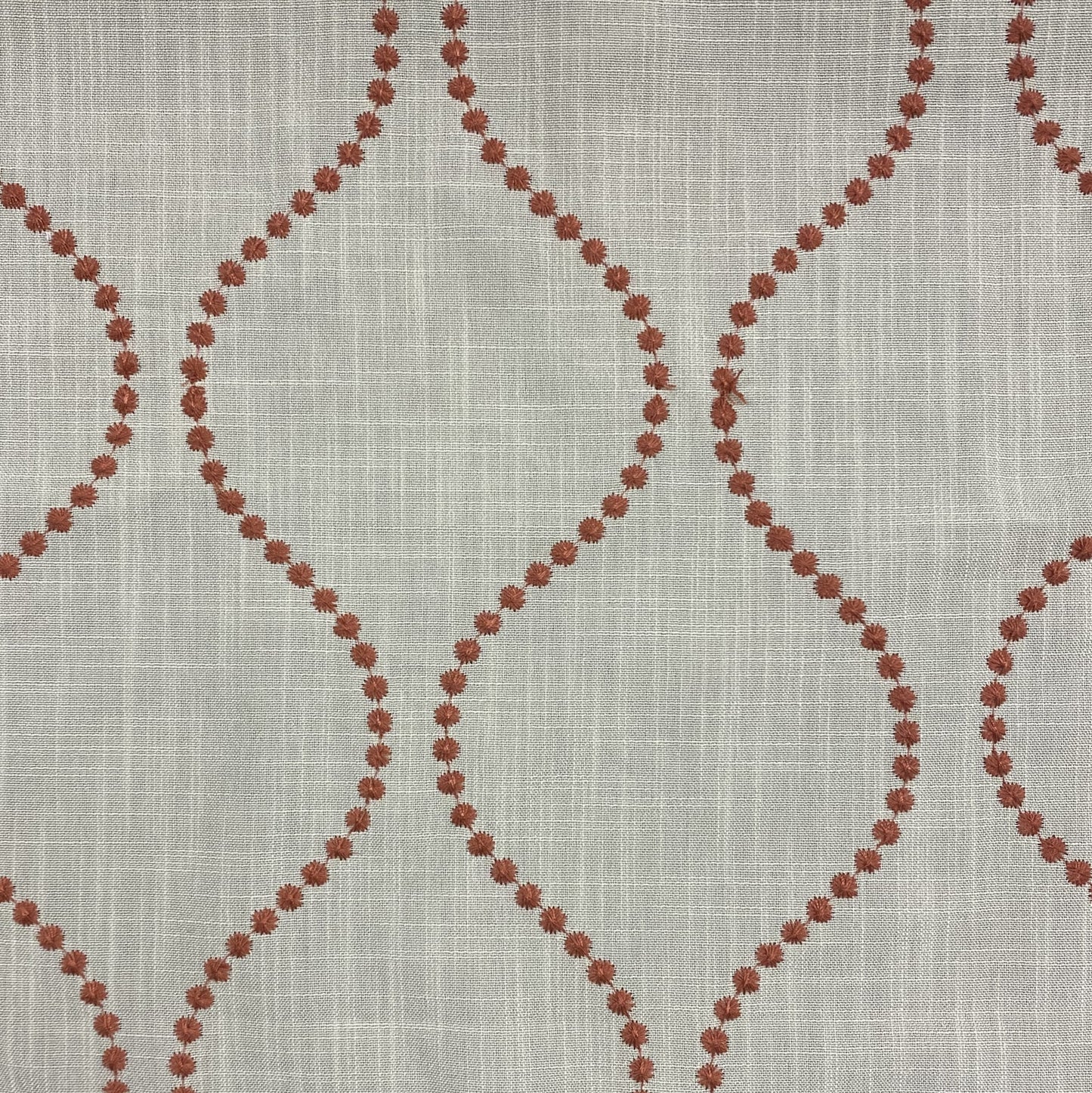 Fabric - Escondido - Embroidery - 100% Polyester - Repeats V: 8" H: 6" Embroidery Width: 53-1/2" Base Width" 60"