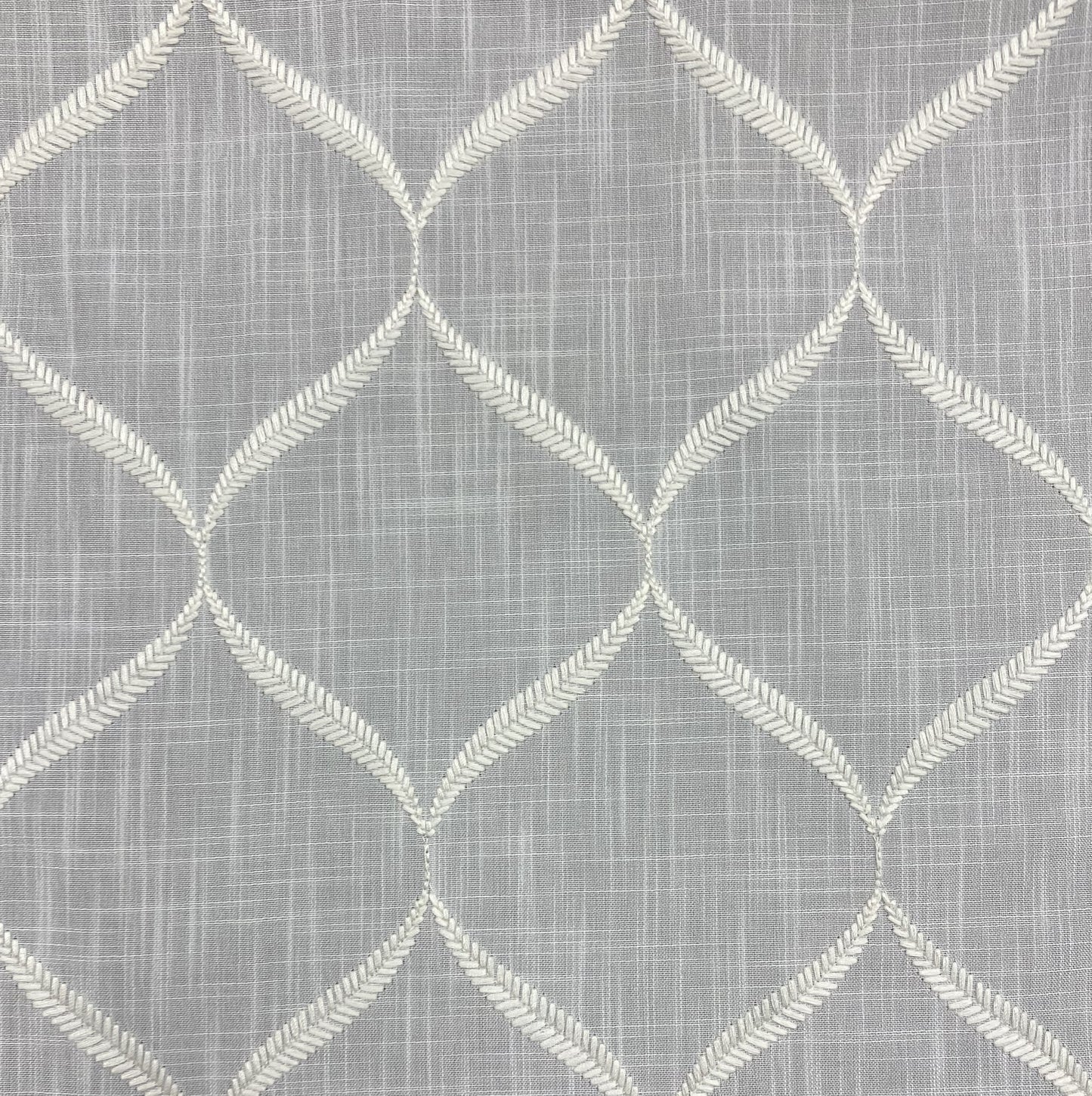 Fabric - San Clemente - 100% Polyester - Repeats: V: 8" H: 5-5/8" - Embroidery Width: 50-1/2" - Width: 59"