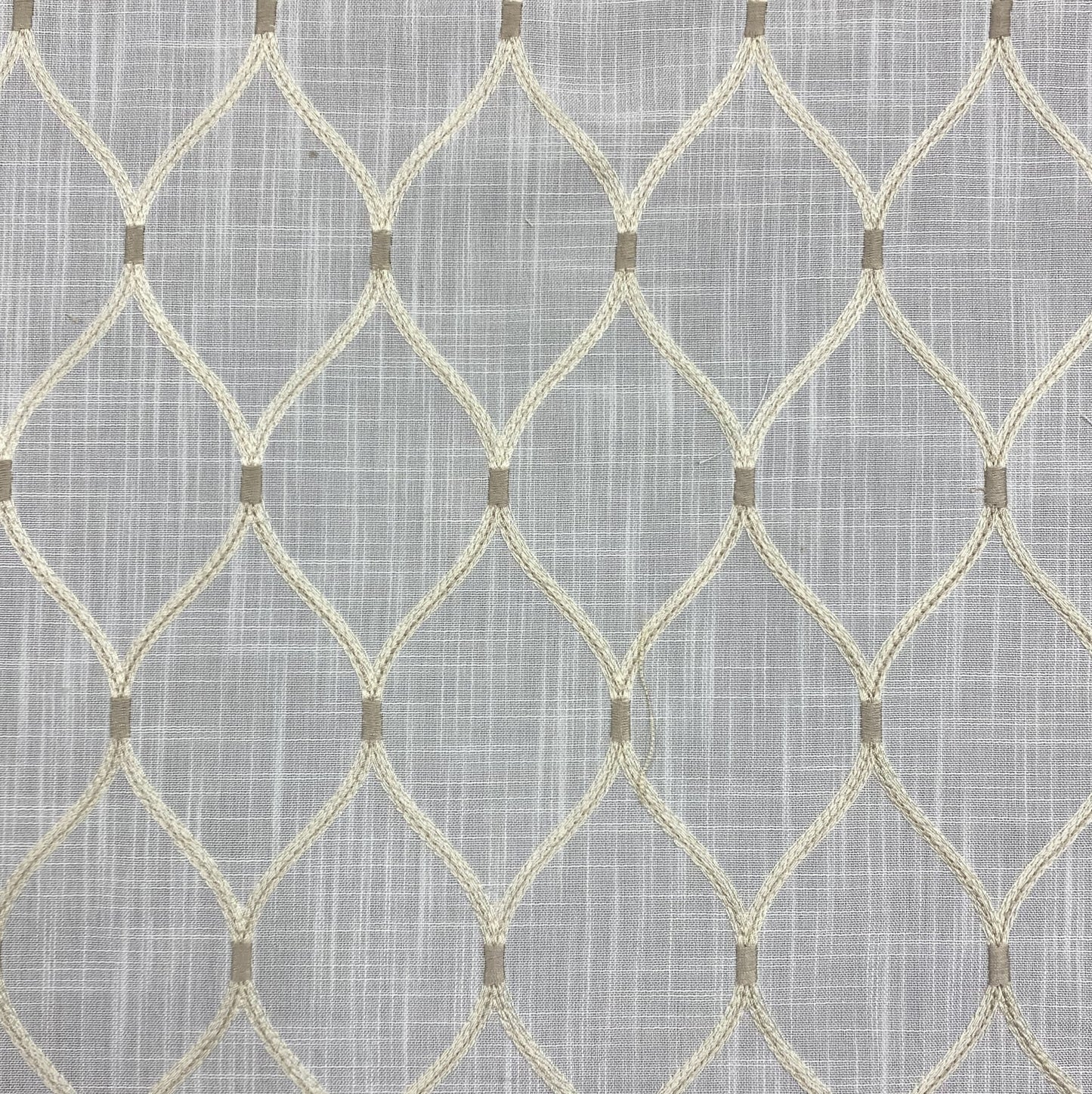 Fabric - Tarzana - 100% Polyester - Repeats V: 5-3/4" H: 3-1/8" - Embroidery Width: 52-3/4" - Width: 59"/60"60"