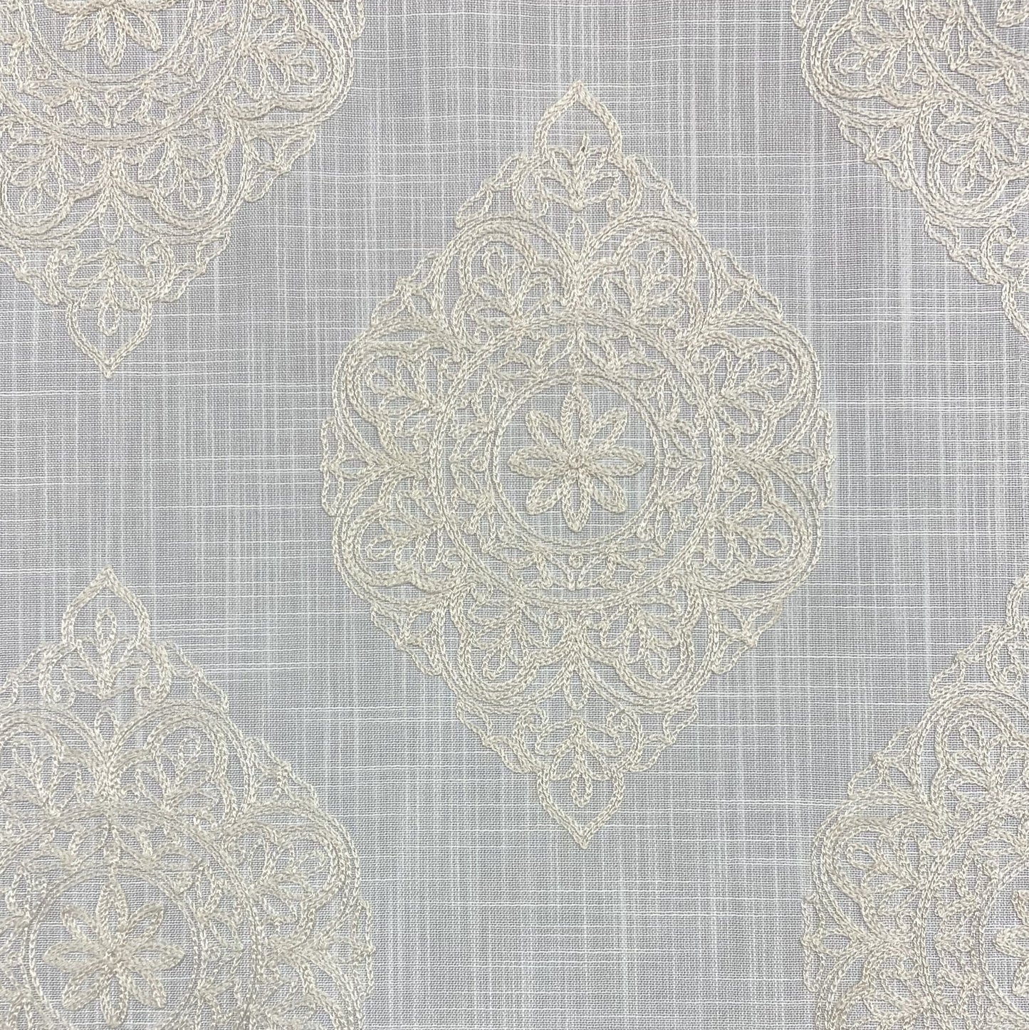 Fabric - Tulare - 100% Polyester - Repeats: V: 11-3/4" H: 11-3/4" - Embroidery Width: 53-3/4" - Width: 59/60"