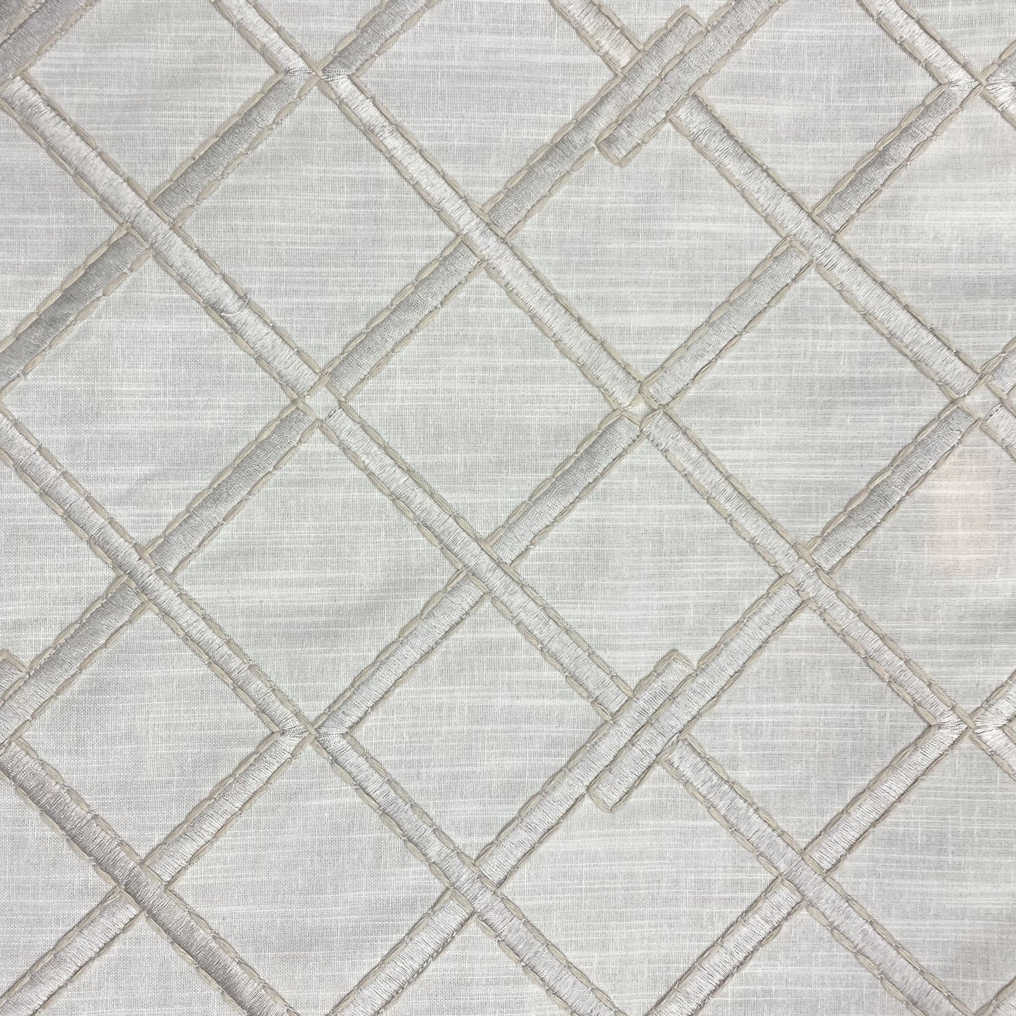 Fabric - Fontana - 83% Polyester / 11% Cotton / 6% Linen - Repeats V: 9" H: 9" Embroidery Width: 54" Base Width" 56"