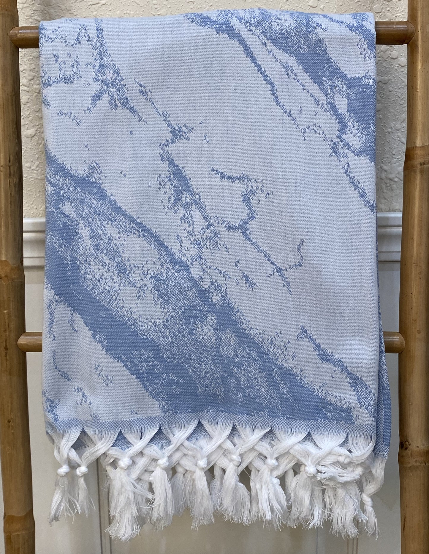 Highgrove - Throw Blanket - 100% Cotton - 67"x36" Kos Blue Lightweight