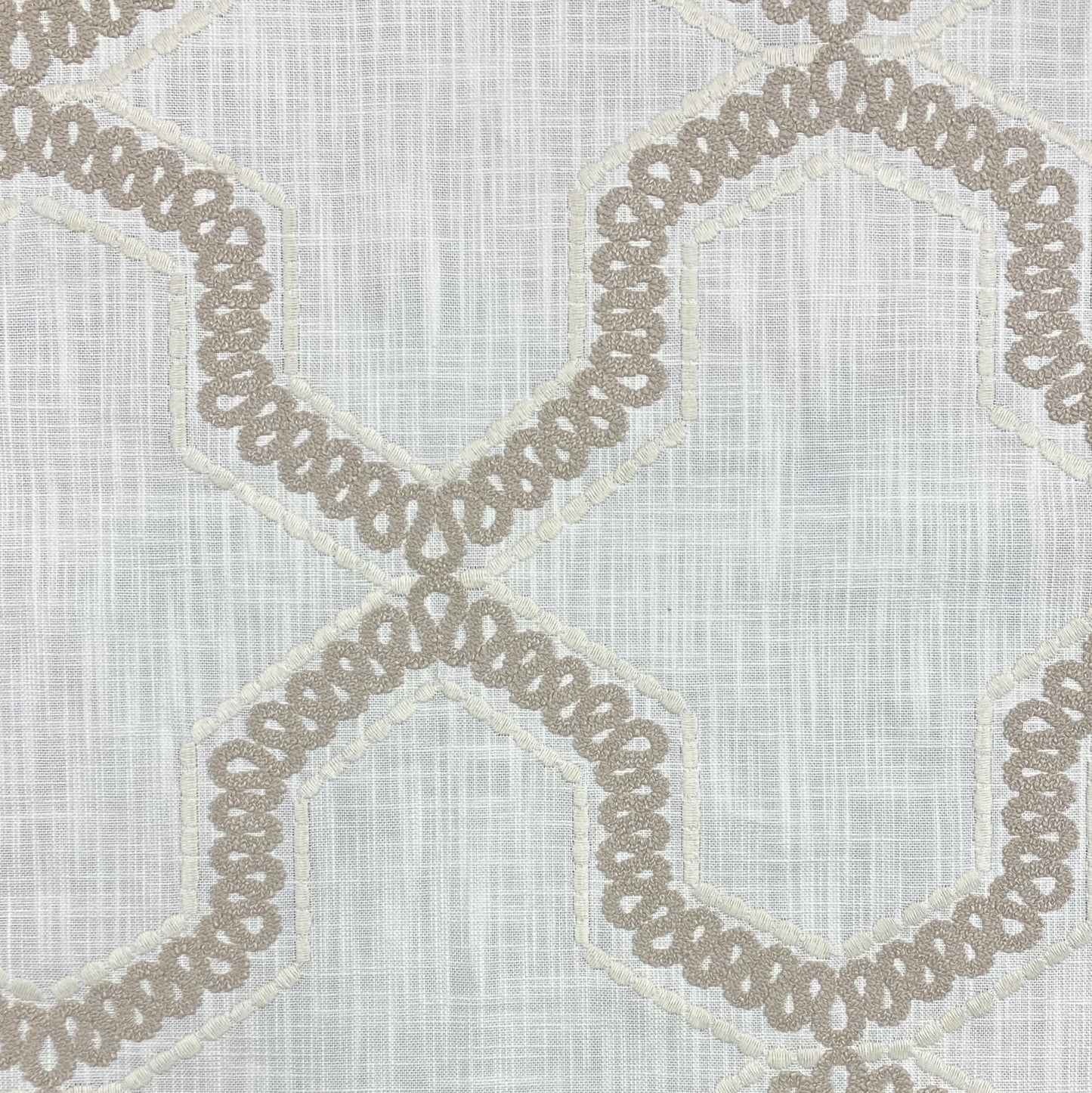 Fabric - Ontario - Ground 100% Cotton / Embroidery 100% Polyester Width: 58/59" passes 45,000 Double Rubs