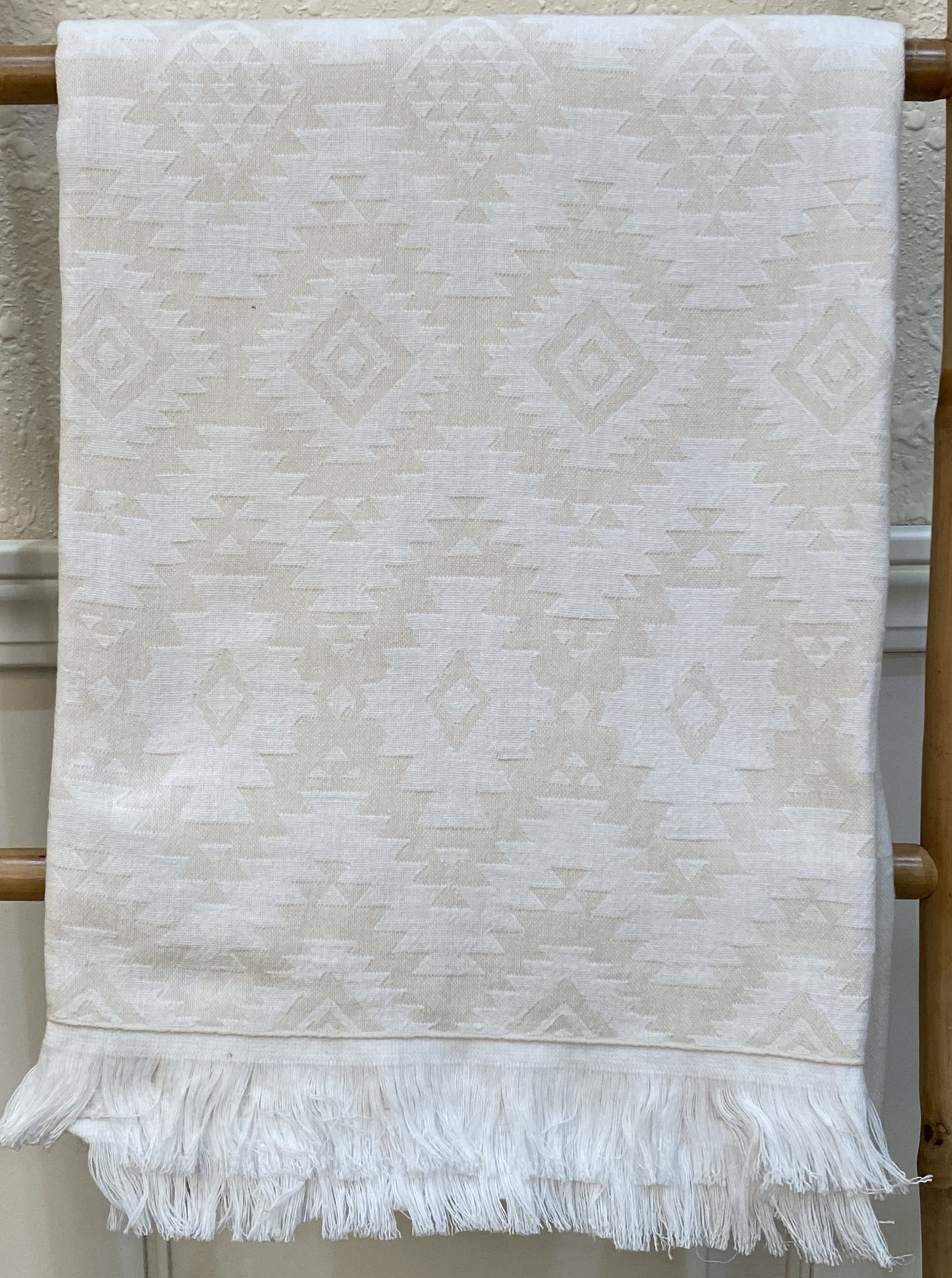 Highgrove - Throw Blanket - 100% Cotton - 67"x36"  Paros Beige Lightweight