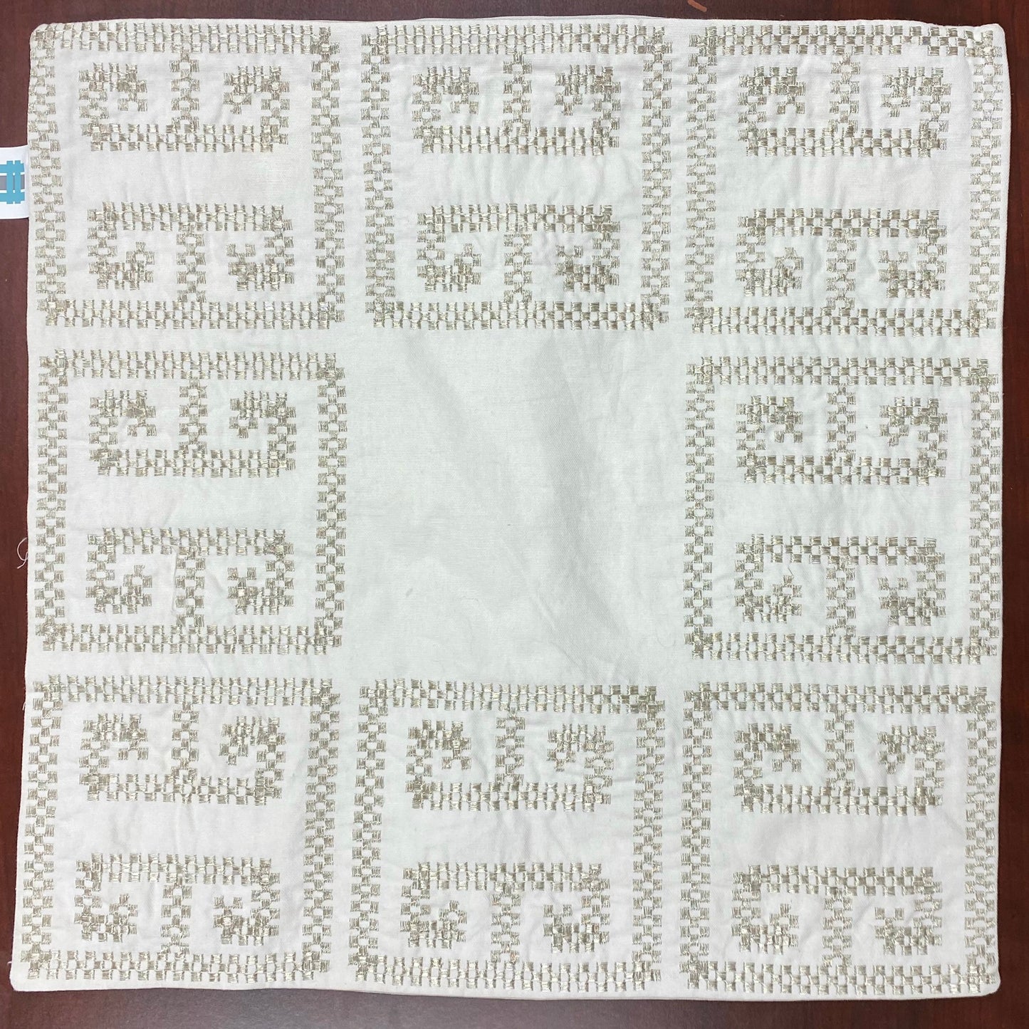 Decorative Pillow - Cover Only - Embroidery - 20" x 20" - 100%