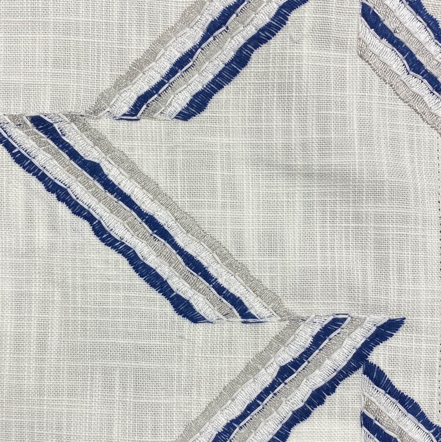 Fabric - Alamo - Ground: 100% Cotton - Embroidery: 100% Polyester - Width: 58"/59" Passes 45,000 Double Rubs NFPA 260/CAL TB-117