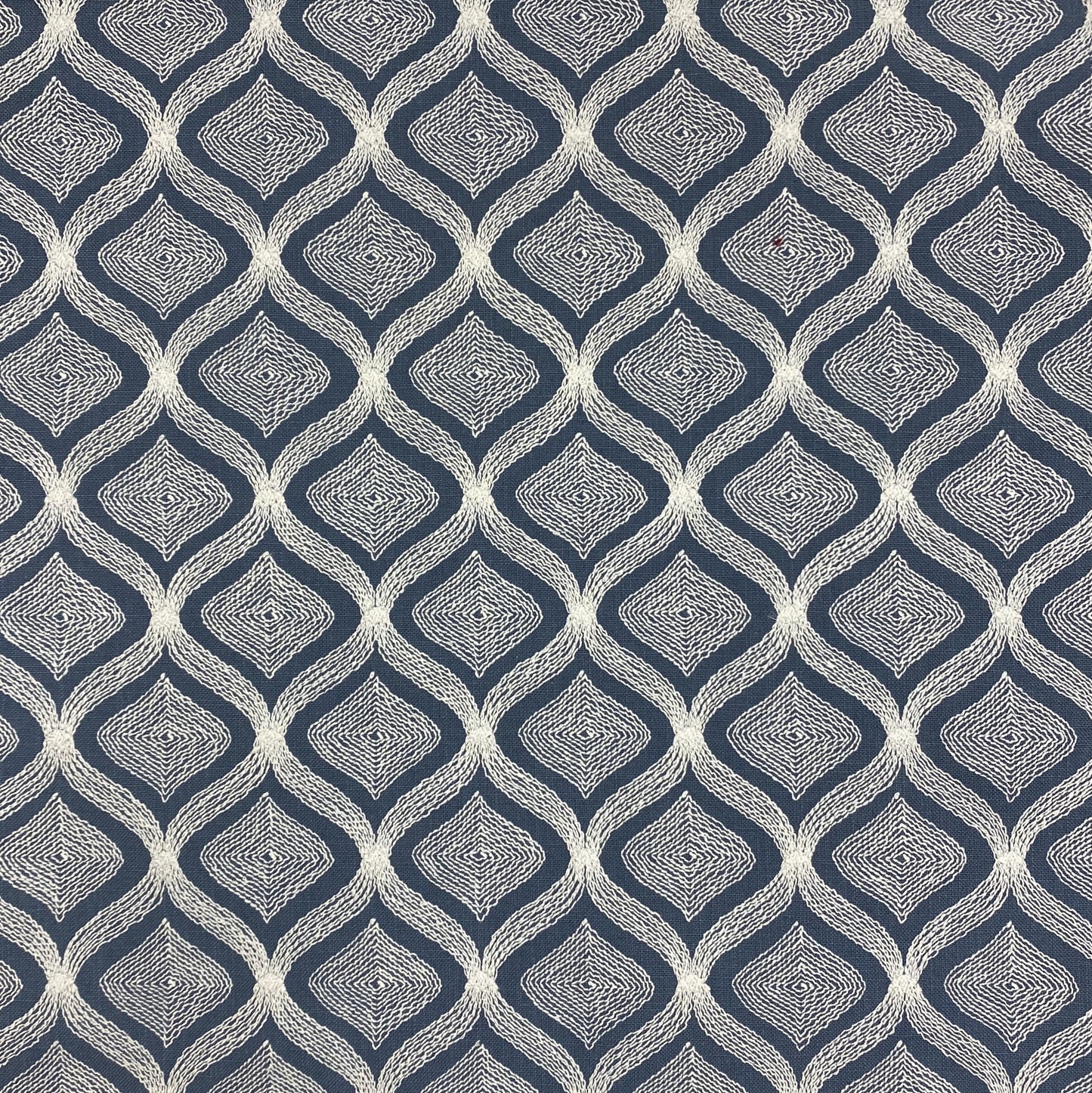 Fabric - Portland - 52% Polyester / 48% Cotton - Repeats: H: 2-6/8" V: 3-1/8" Embroidery Width: 54" - Width: 56"