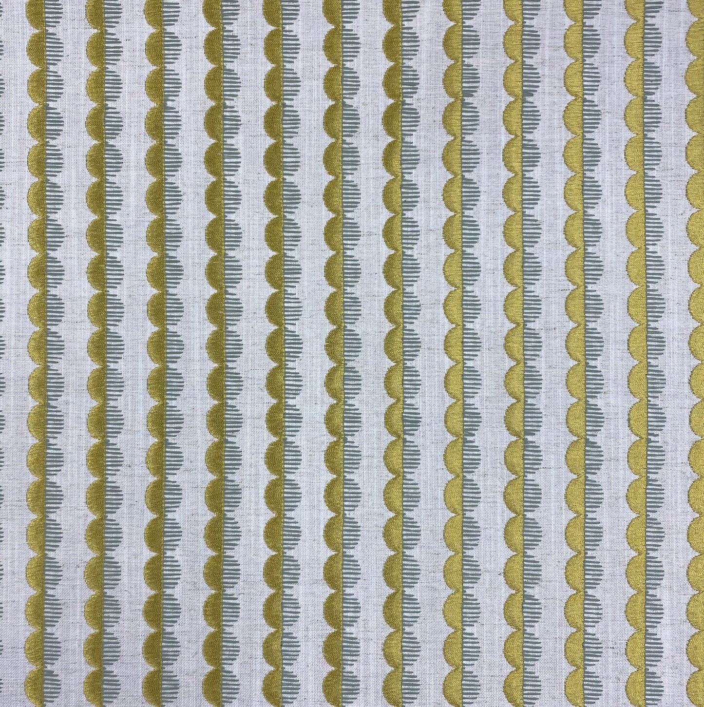 Fabric - Newport - 83% Polyester / 11% Cotton / 6% Linen - Embroidery Width: 54" - Width: 56" - Repeats: V: 11/16" H: 1-1/8"