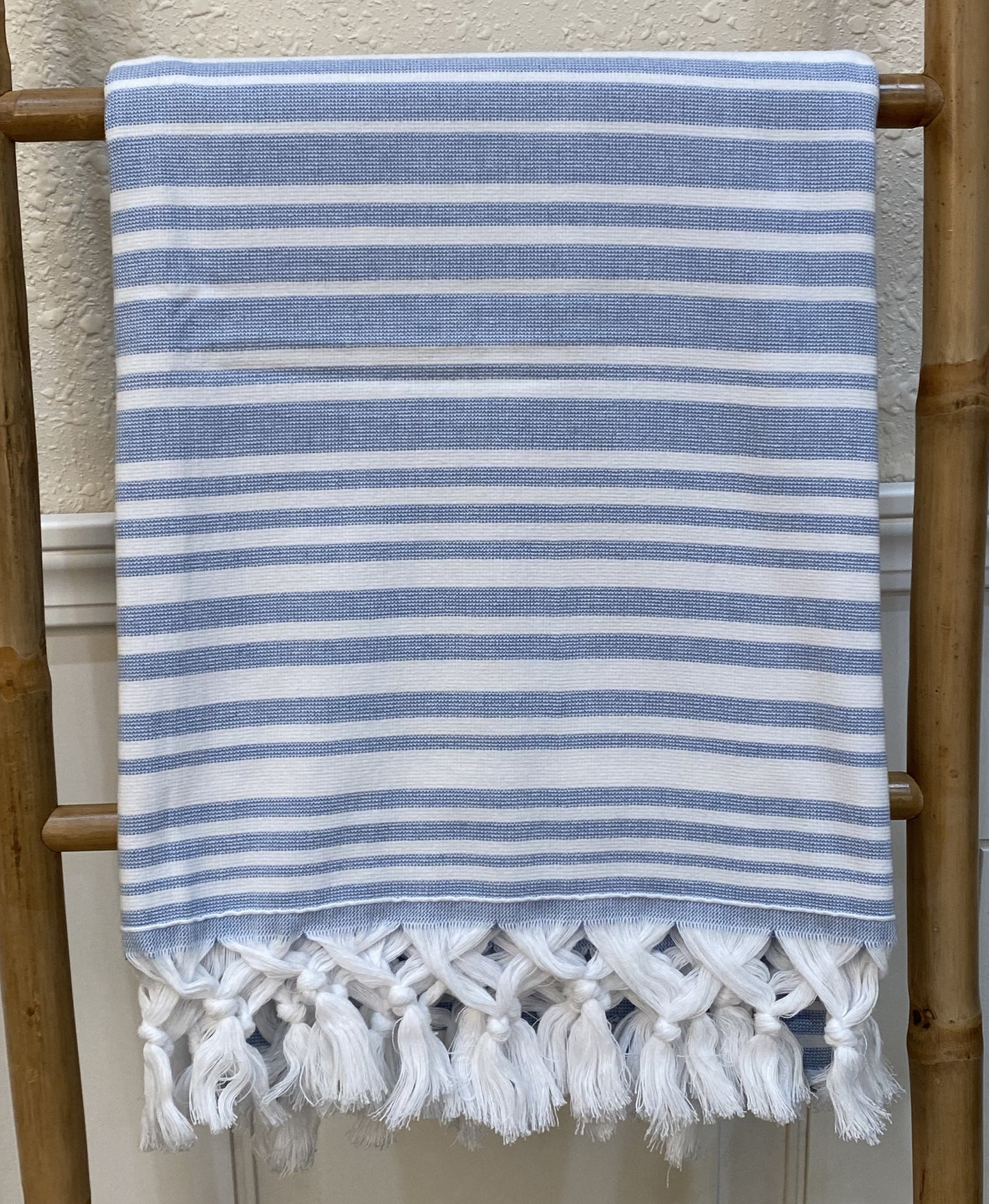 Highgrove - Throw Blanket - 100% Cotton - 67"x36" Samos Blue Lightweight