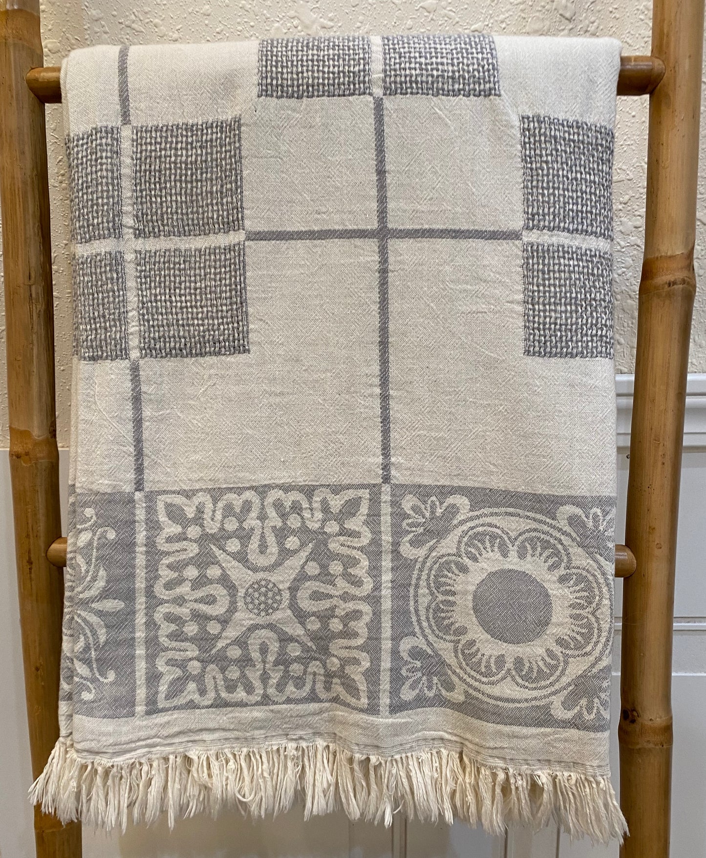 Highgrove - Throw Blanket - 100% Cotton - 51X67 - Sevila Grey