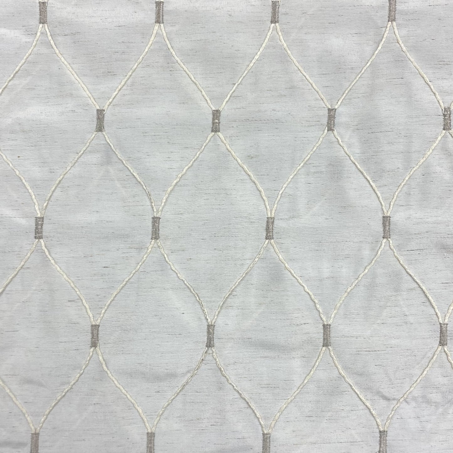 Fabric - Riverside - Embroidery - 100% Polyester - Repeats V: 5-3/4" H: 3-1/8" - Embroidery Width: 53-1/2" - Width: 60""