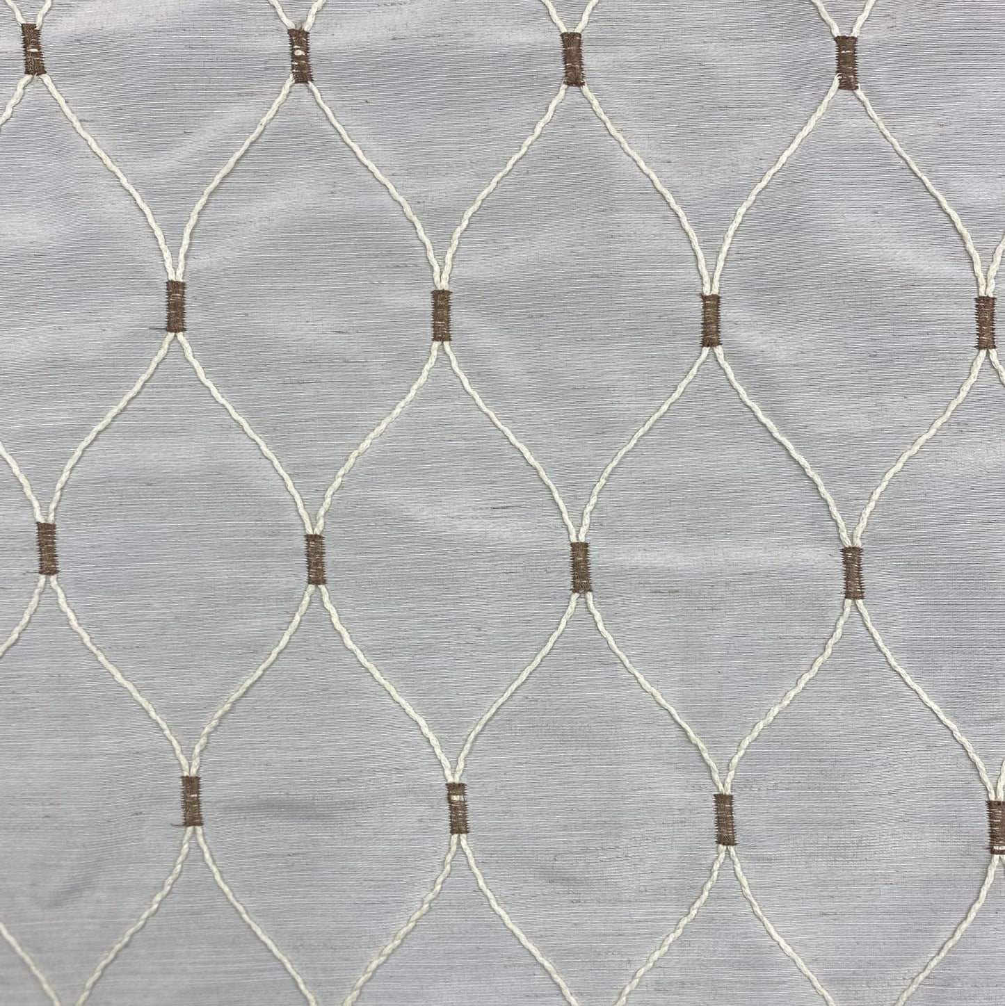 Fabric - Riverside - Embroidery - 100% Polyester - Repeats V: 5-3/4" H: 3-1/8" - Embroidery Width: 53-1/2" - Width: 60""
