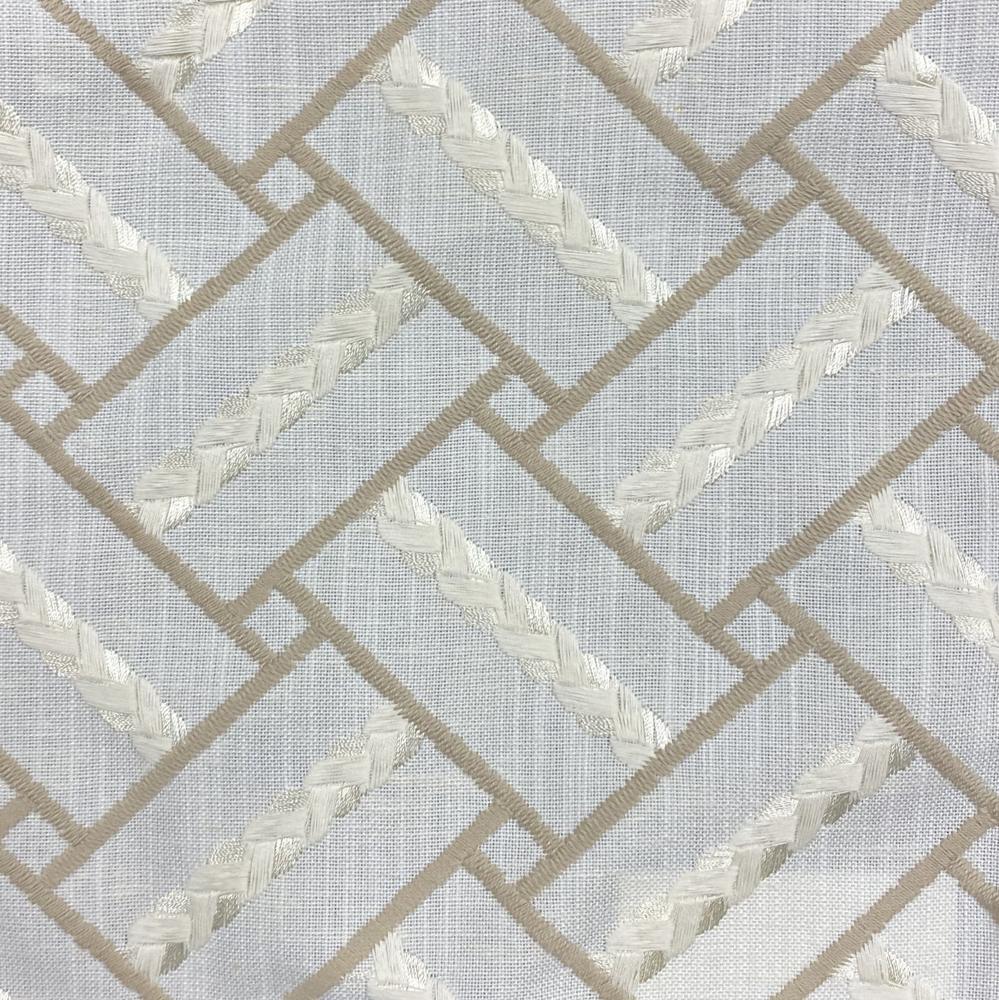 Fabric - Northridge - 83% Polyester - 11% Cotton - Repeats V: 3-1/8" H: 3-1/2" Embroidery Width: 54" Base Width" 56"