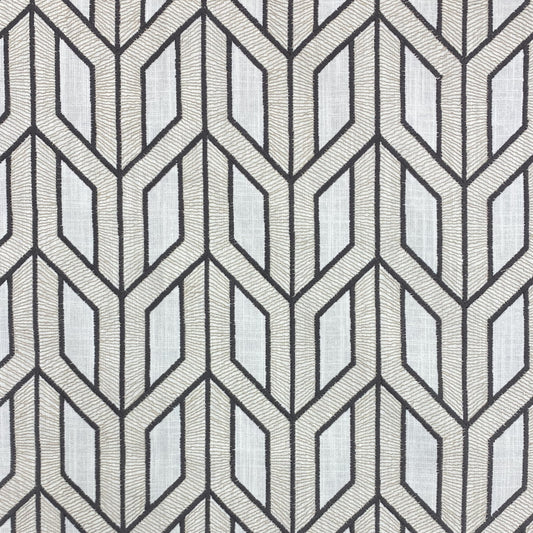 Fabric - Oakland - Ground: 52% Polyester 48% Cotton - Repeats V: 3-1/8" H: 4-1/2" Embroidery Width: 54" - Base Width: 56"
