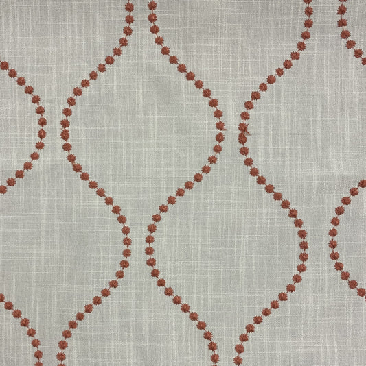 Fabric - Escondido - Embroidery - 100% Polyester - Repeats V: 8" H: 6"  Embroidery Width: 53-1/2"  Base Width" 60"