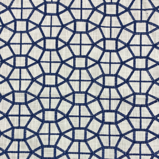 Fabric - Alameda - Ground: 100% Cotton - Embroidery: 100% Polyester - Width: 58"/59" Passes 45,000 Double Rubs NFPA 260/CAL TB-117