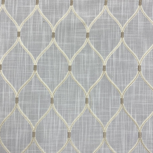 Fabric - Tarzana - 100% Polyester - Repeats V: 5-3/4" H: 3-1/8" - Embroidery Width: 52-3/4" - Width: 59"/60"60"