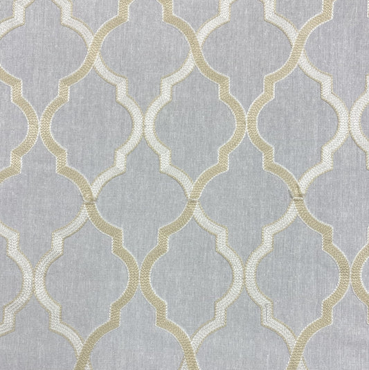 Fabric - Elsinore - 100% Polyester - Repeats: V: 11-5/8" H: 7-3/4" - Embroidery Width: 53" - Width: 59"