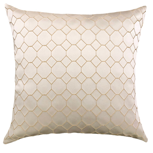 Decorative Pillow - Cover Only - Juno - Beige - 100% Polyester - 20" x 20"