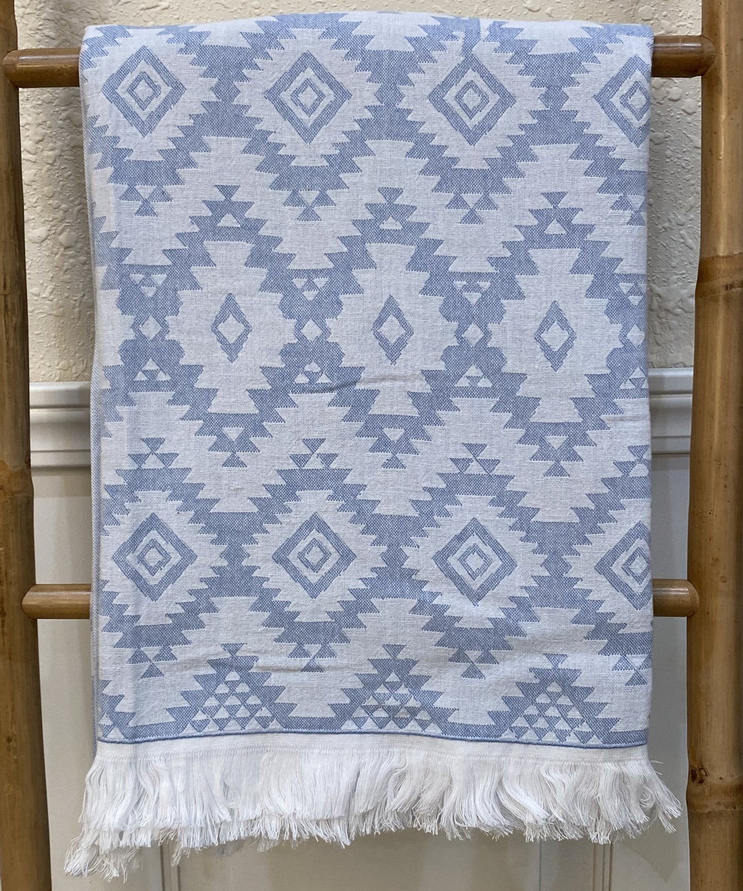 Highgrove - Throw Blanket - 100% Cotton - 67"x36" Paros Blue Lightweight