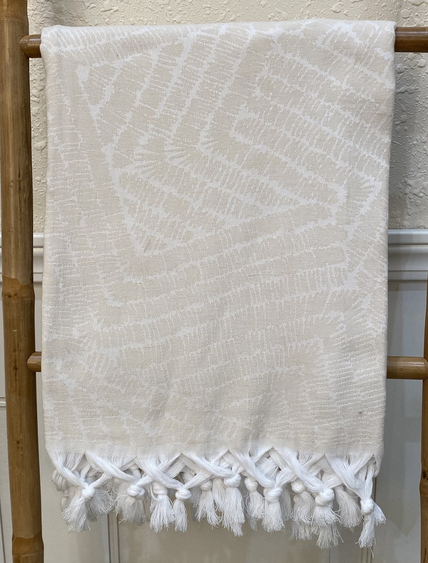 Highgrove - Throw Blanket - 100% Cotton - 67"x36" Patmos Beige Lightweight