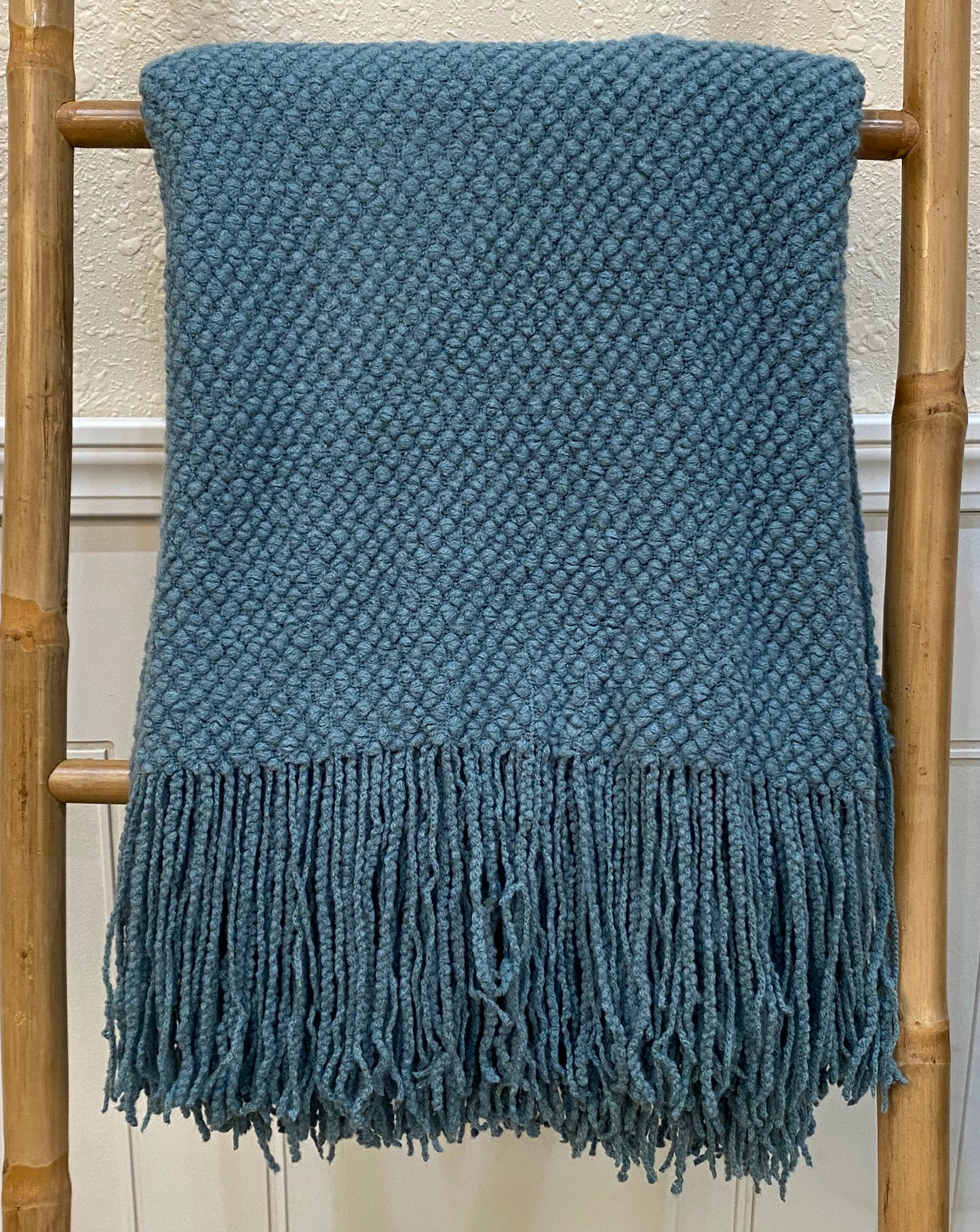 Highgrove - Throw Blanket - Acrylic 60" X 50" Picardy Collection - Blue