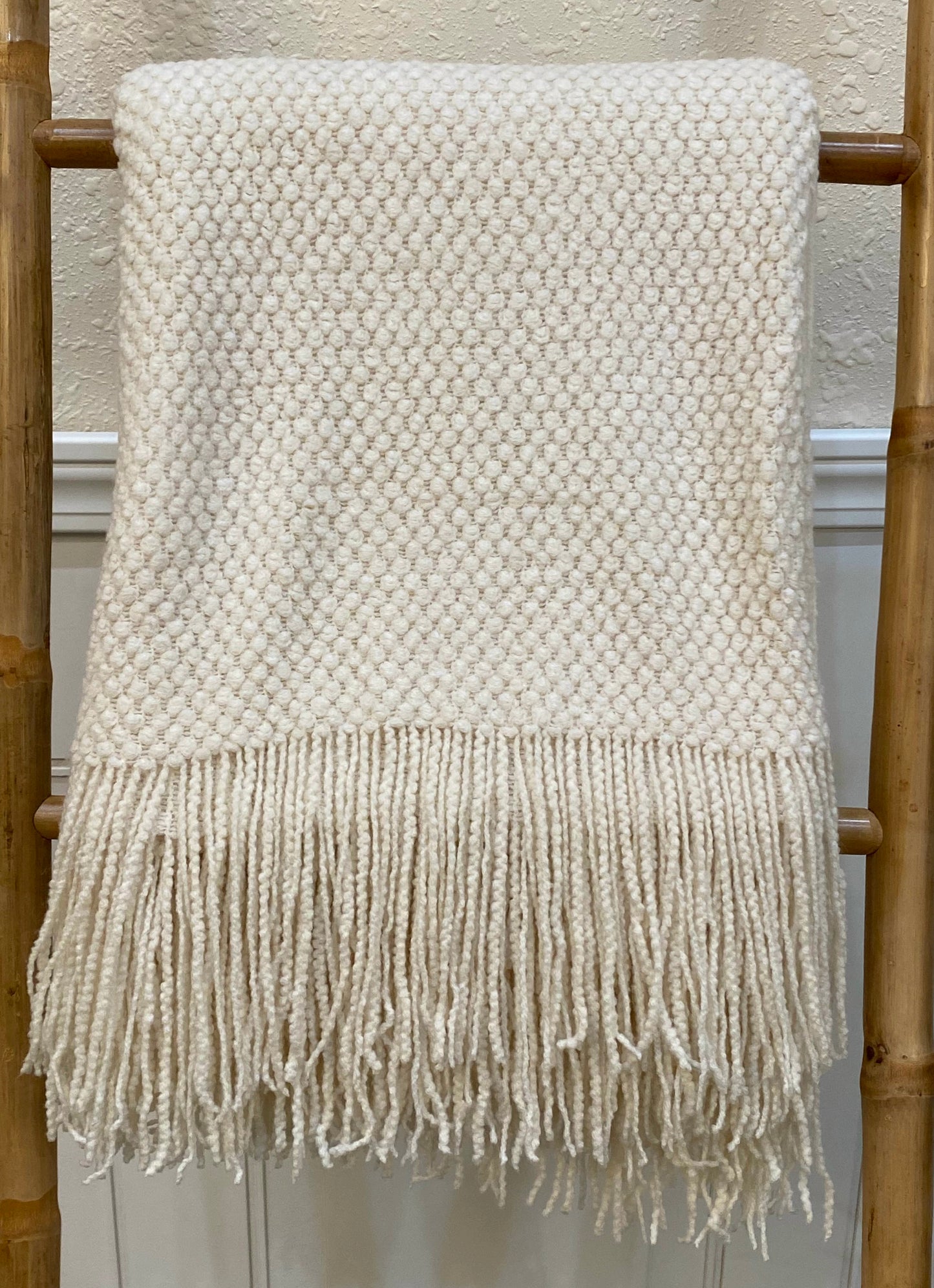 Highgrove - Throw Blanket - Acrylic 60" X 50" Picardy Collection - Cream