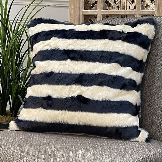 Decorative Pillow - Cover Only - Zebra - Black & White - 20" x 20"