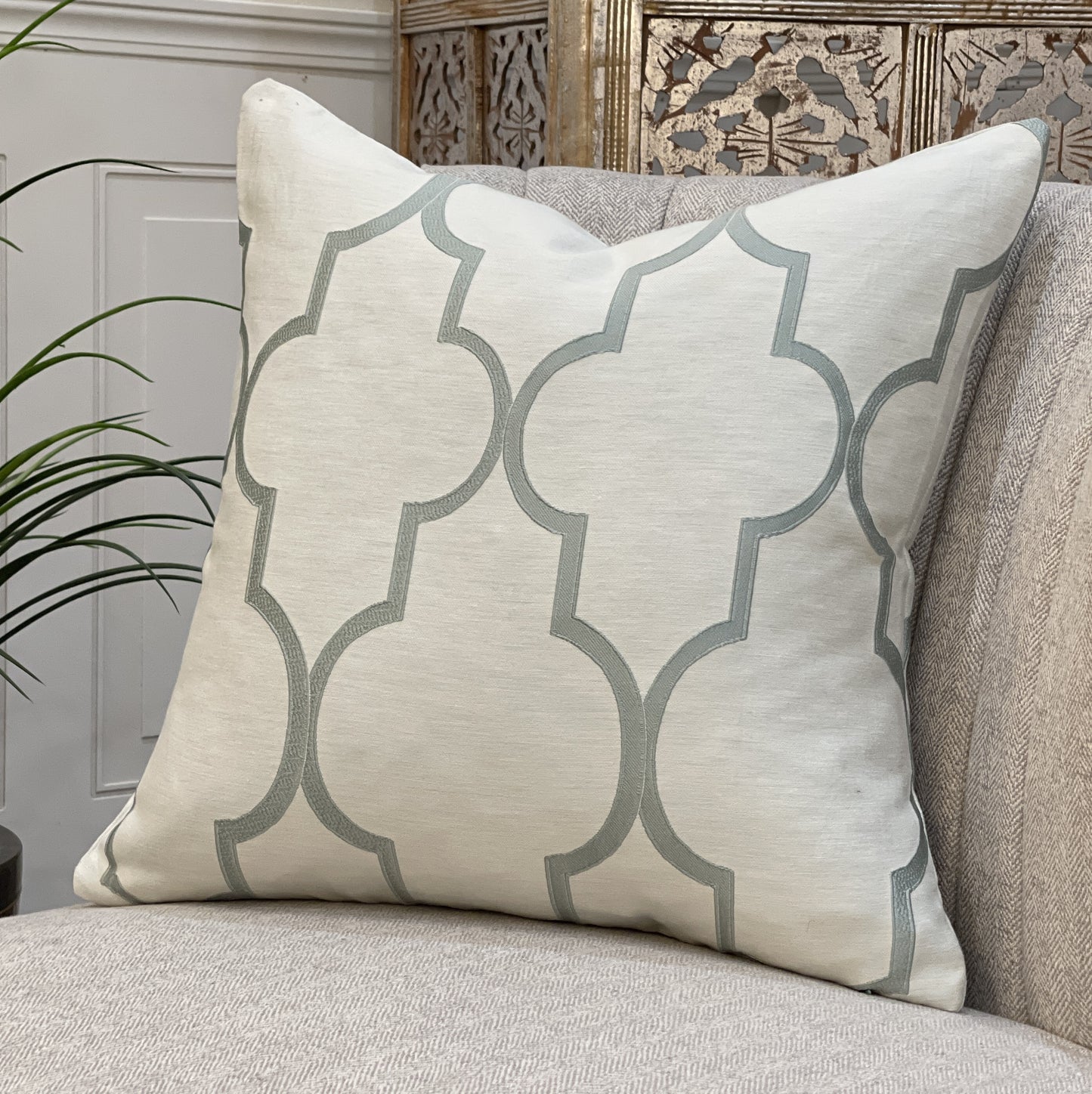 Decorative Pillow - Cover only - 20" x 20" Paris Seafoam 53% Poly / 47% Cotton