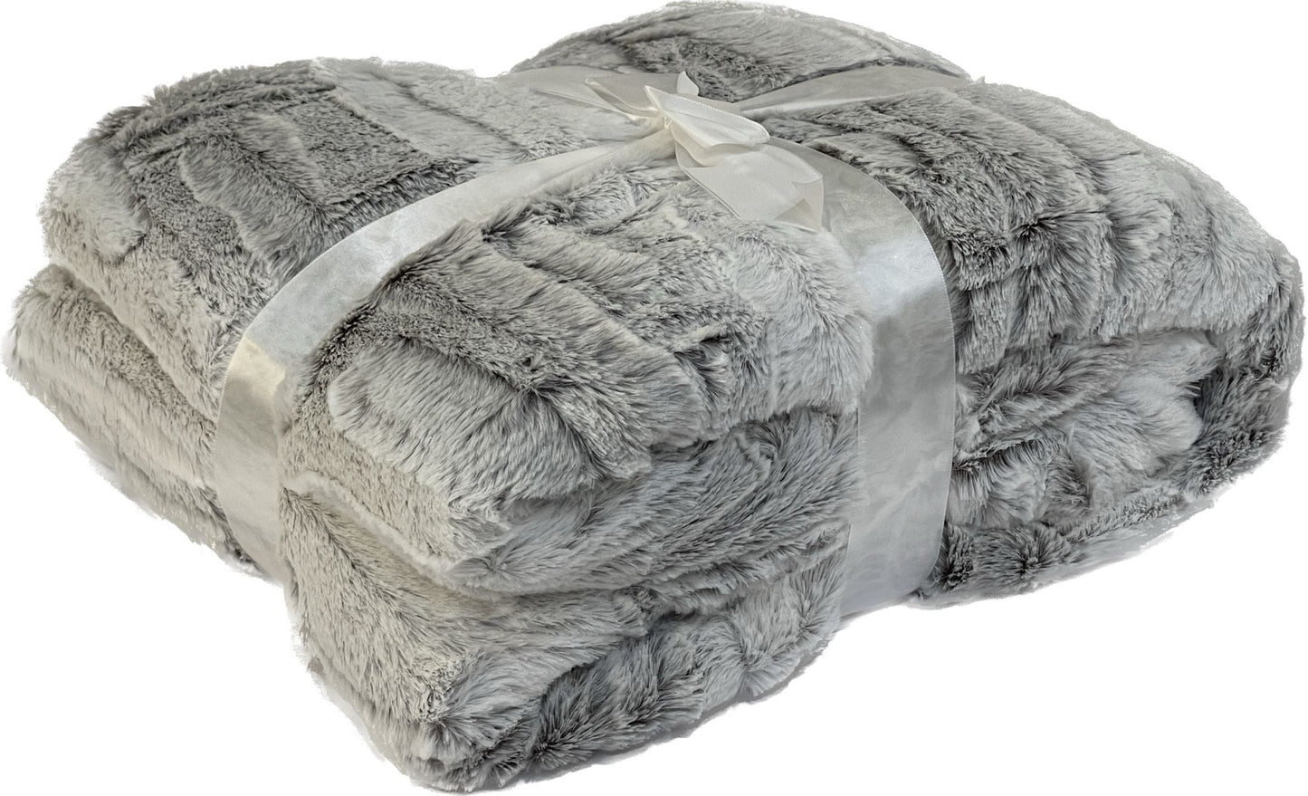 Highgrove - Throw Blanket - Polyester - Front: Faux fur  Back: Serpa - Savona Grey 50"x60"